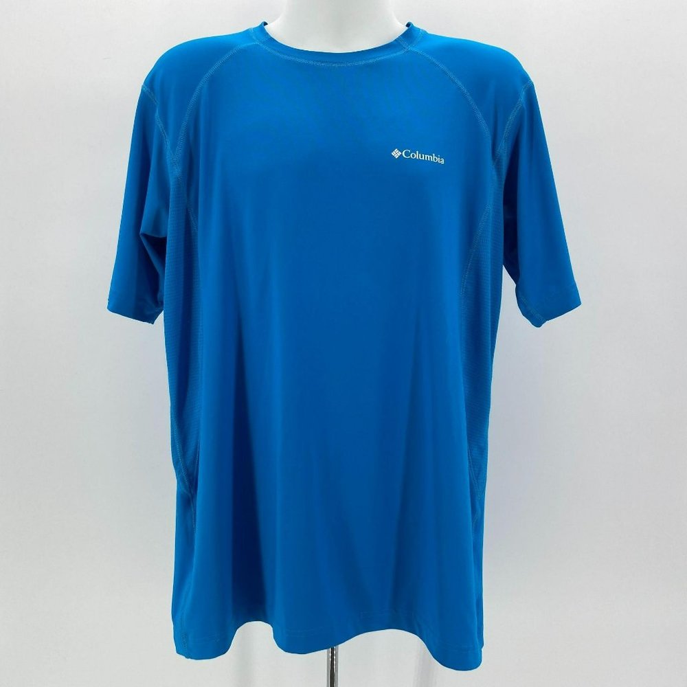 Columbia Omni-Shade Sun Protection Blue Shirt XL